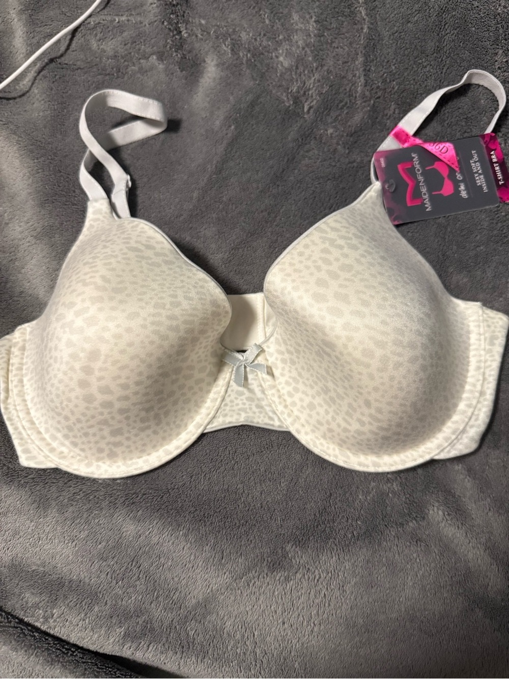 Maidenform Cream Leopard-Print T-Shirt Bra